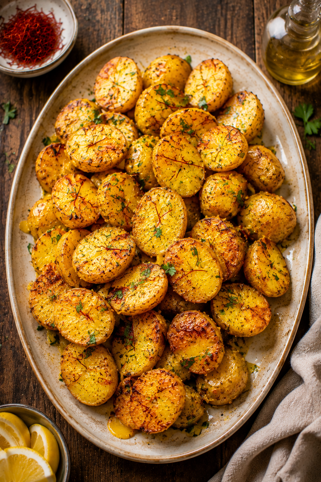 Saffron roasted vegetables