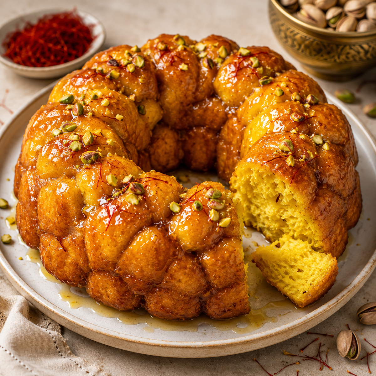 Saffron monkey bread