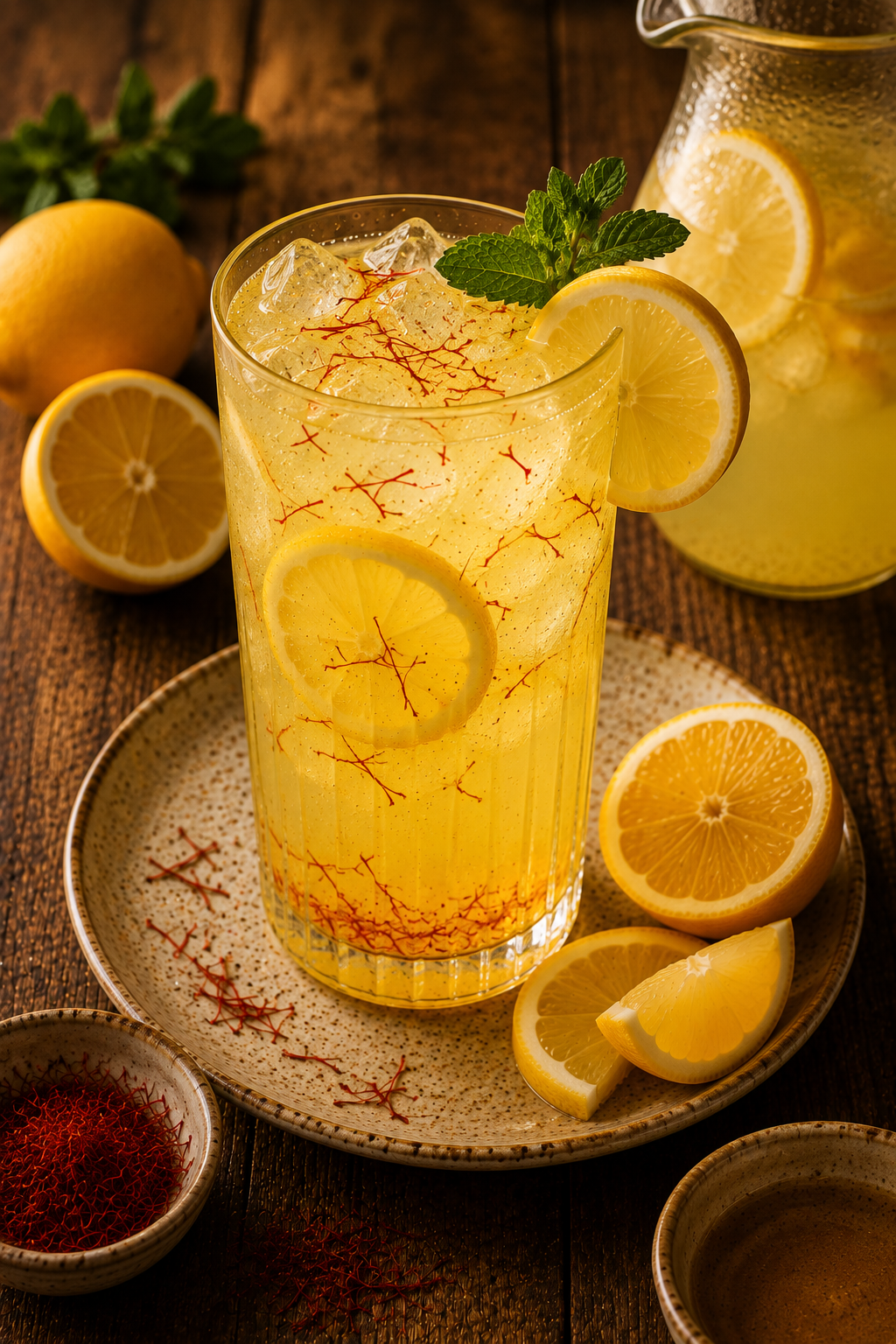 Saffron lemonade
