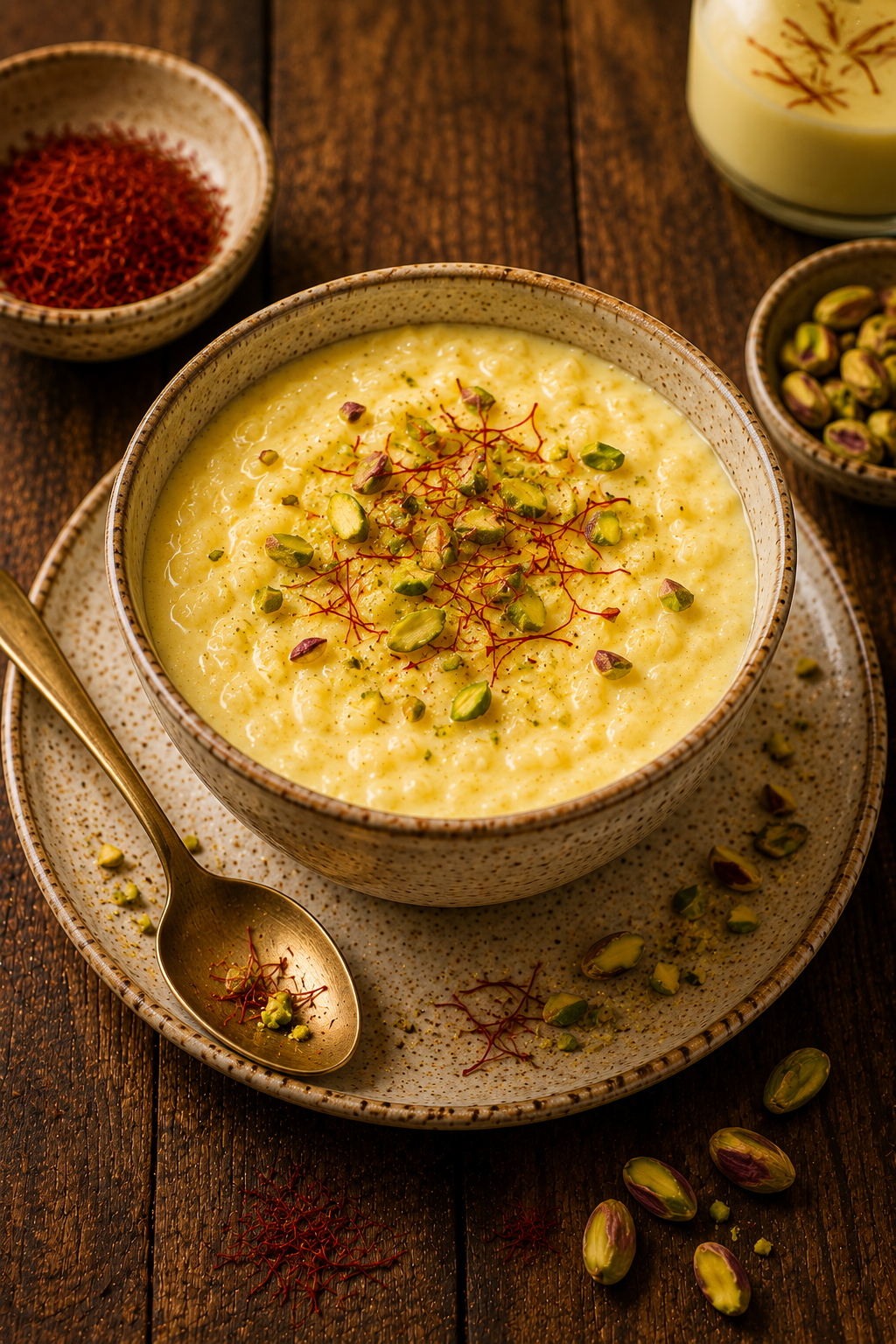 Saffron rice pudding